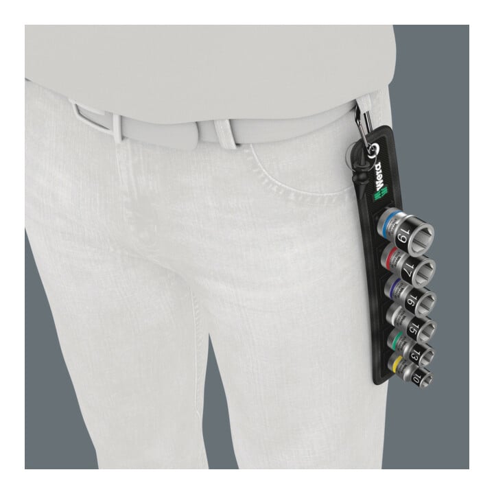 Wera Belt C 1 Zyklop Steckschlüsseleinsatz-Satz, mit Haltefunktion, 1/2"-Antrieb, 7-teilig