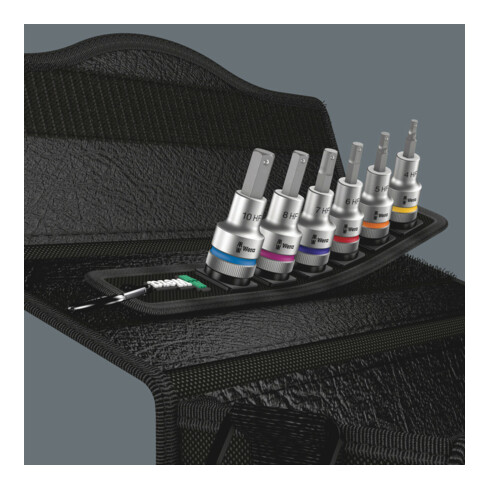 Wera Belt C 2 Zyklop Bitnuss-Satz Innensechskant, mit Haltefunktion, 1/2"-Antrieb, 6-teilig