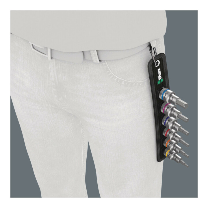 Wera Belt C 2 Zyklop Bitnuss-Satz Innensechskant, mit Haltefunktion, 1/2"-Antrieb, 6-teilig