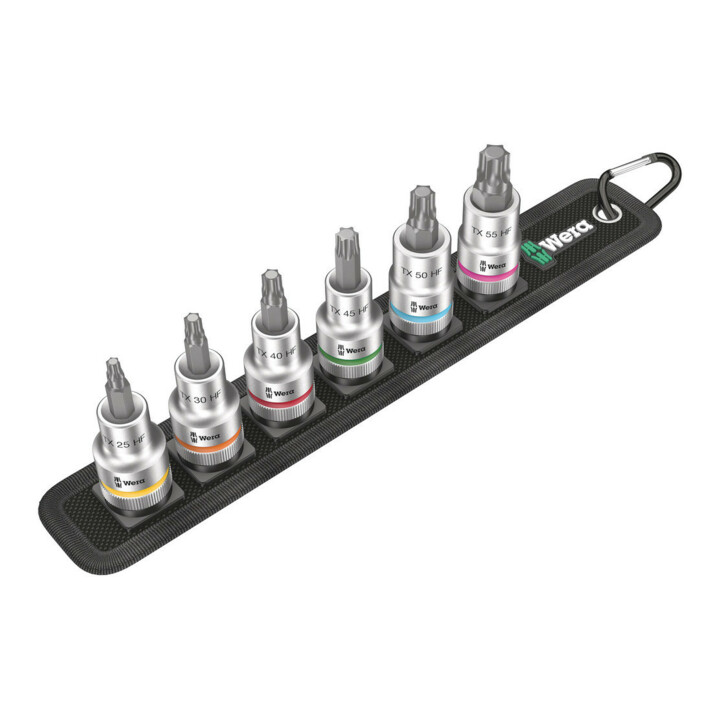 Wera Belt C 3 TX HF Zyklop Bitnuss-Satz TX, mit Haltefunktion, 1/2"-Antrieb, 6-teilig