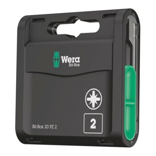 Wera Bit-Box 20 PZ, PZ 2 x 25 mm, 20-teilig