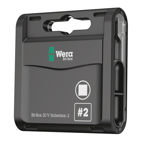 Wera Bit-Box 20 V Innenvierkant, # 2 x 25 mm, 20-teilig