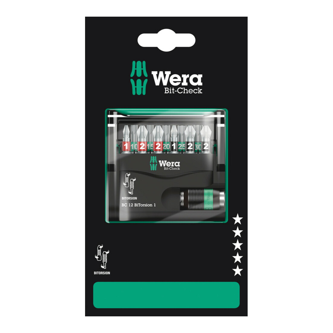 Wera Bit-Check 12 BiTorsion 1 SB, 12-teilig