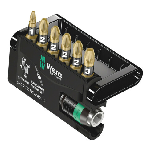 Wera Bit-Check 7 PZ BiTorsion 1, 7-teilig