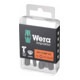 WERA Bit Impaktor per viti TX, 1/4" E 6,3 Set con 5pz., Impronta TX: TX20-1