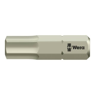 Wera Bit inox 1/4" DIN 3126 C6,3 Hexagone intérieur 6x25mm