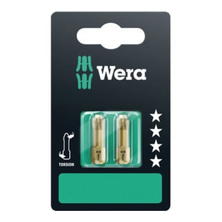 Wera Bit PZD Größe 2 (855/1 TH SB), Länge 25mm, 1/4", 2 Stück