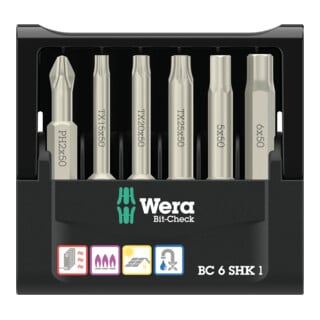 Wera Bit-Set Check 6 SHK 1 SB, 6-teilig