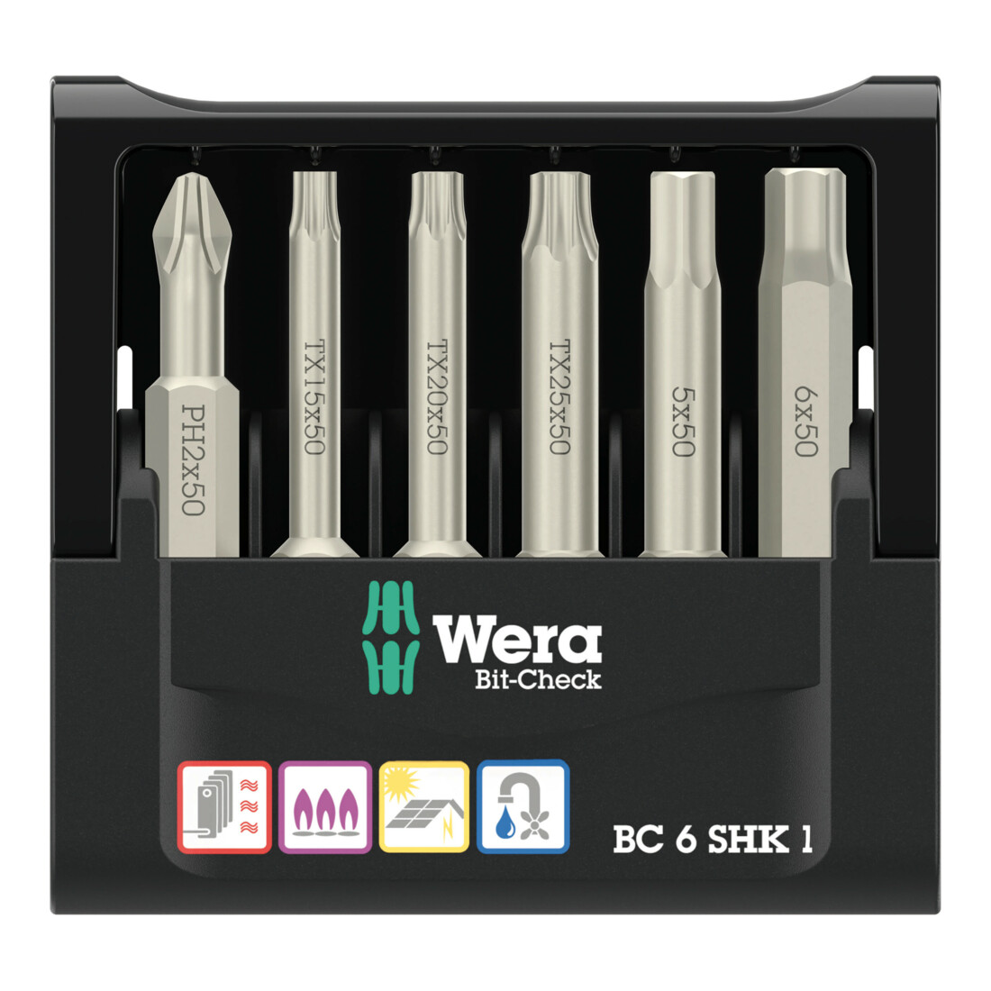 Wera Bit-Set Check 6 SHK 1 SB, 6-teilig