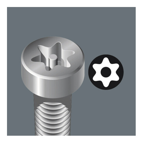 Wera Bit zähhart 1/4" DIN 3126 C6,3 T15x25mm mit Bohrung