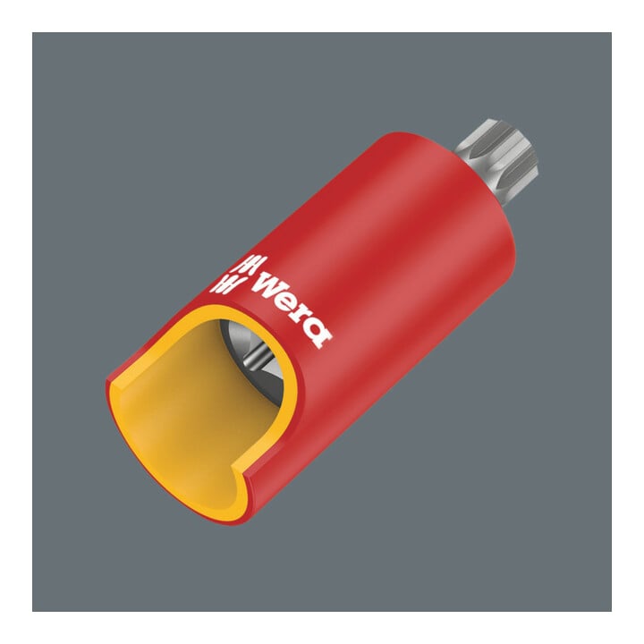 Wera Bitnuss 8760 B VDE XZN Zyklop 3/8 Zoll-Antrieb, für Innenvielzahn-Schrauben, M 10 x 59 mm