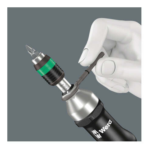 Wera Cacciavite dinamometrico regolabile con impugnatura a pistola, Serie 7400 Kraftform (3,0-8,8 Nm) con mandrino con cambio rapido Rapidaptor, codice art. 7443x4,0-8,8 N m