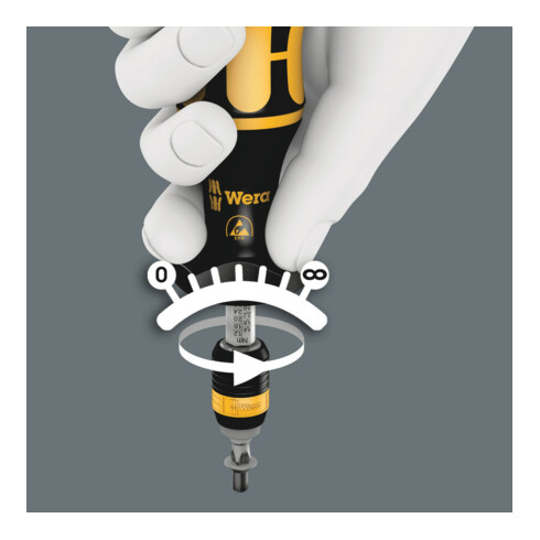 Wera Cacciavite dinamometrico regolabile Serie 7400 Kraftform ESD con mandrino a cambio rapido