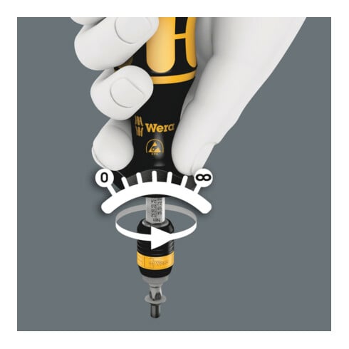 Wera Cacciavite dinamometrico regolabile Serie 7400 Kraftform ESD con mandrino a cambio rapido