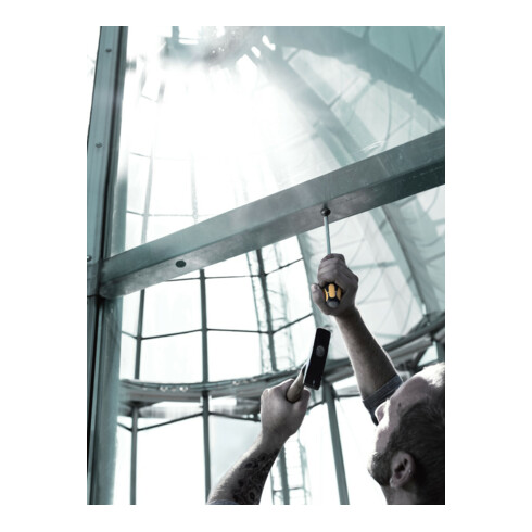 WERA Cacciavite per viti a croce Phillips con cappuccio a percussione, Dim. impronta a croce: 4