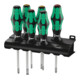 Wera Cacciaviti 335/350/355/6 Kraftform Plus Lasertip + rack, 6pz.-1