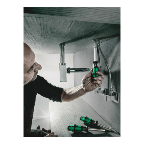 WERA Clé à douilles à tige creuse avec manche Kraftform 8 mm