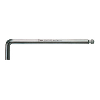 Clé mâle coudée 6 pans WERA longue chromée