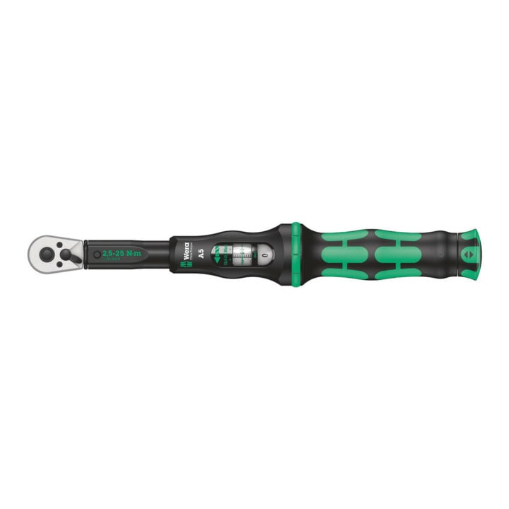 Wera Click-Torque A 5 Clé dynamométrique à cliquet réversible, 1/4" x 2,5-25 N m