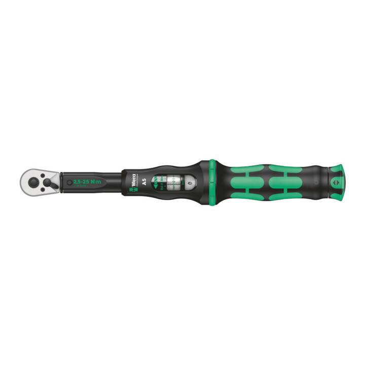 Wera Click-Torque A 5 Drehmomentschlüssel mit Umschaltknarre, 1/4" x 2,5-25 N m