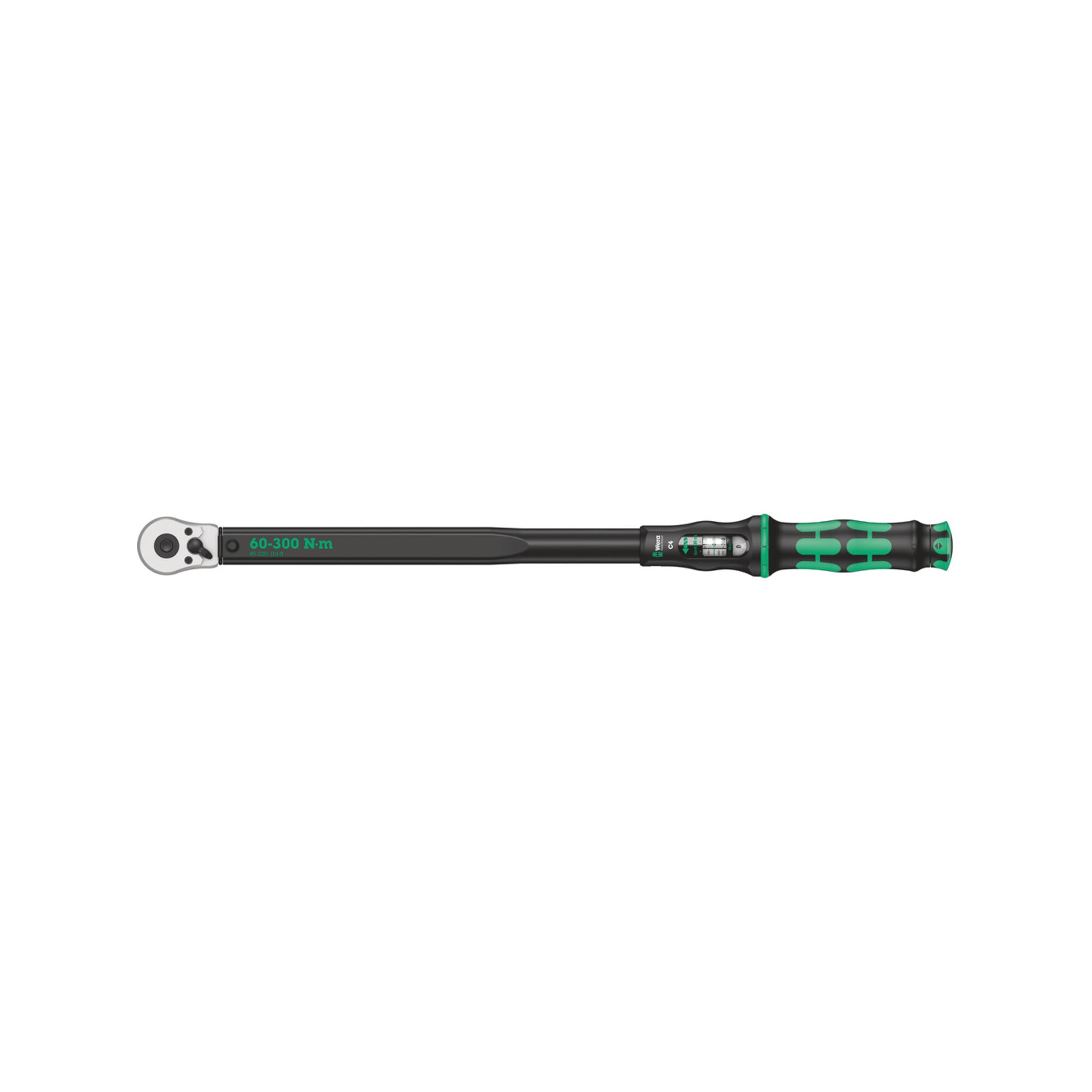 Wera Click-Torque C 4 Drehmomentschlüssel mit Umschaltknarre und einstellbarem Drehmomentbereich von 60 - 300 Nm, 1/2-Antrieb
