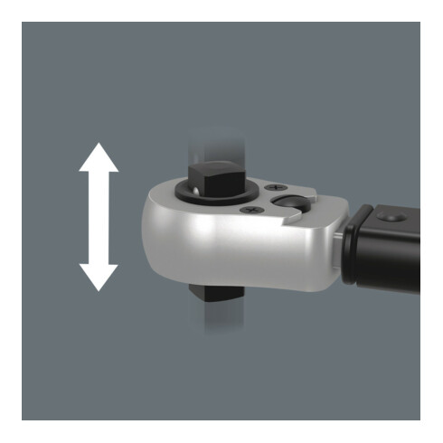 Wera Click-Torque E 1 Push R/L instelbare draaimomentsleutel voor rechtsom en linksom vastdraaien, 200-1000 Nm