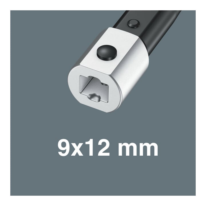 Wera Click-Torque XP 2 Voreingestellter, einstellbarer Drehmomentschlüssel für Einsteckwerkzeuge, 9x12 x 10,0 N m x 10-50 N m