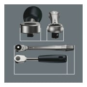Cliquet à pression 1/2"ZYKLOP métal push Wera-5
