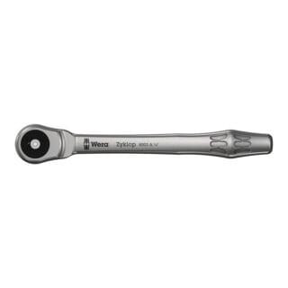 WERA Cliquet de précision “Zyklop Metal”, carré traversant 1/4″ avec éjecteur