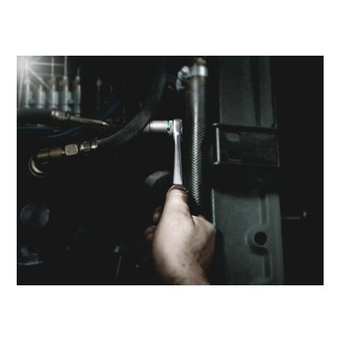 WERA Cliquet de précision “Zyklop Metal”, carré traversant 1/4″ avec éjecteur