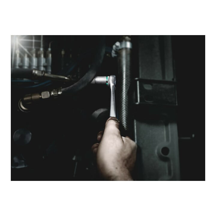 WERA Cliquet de précision “Zyklop Metal”, carré traversant 1/4″ avec éjecteur