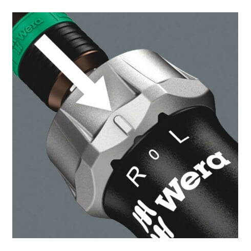 WERA Cliquet une main à magasin pour embouts 1/4 pouce dans pochette textile ceinture