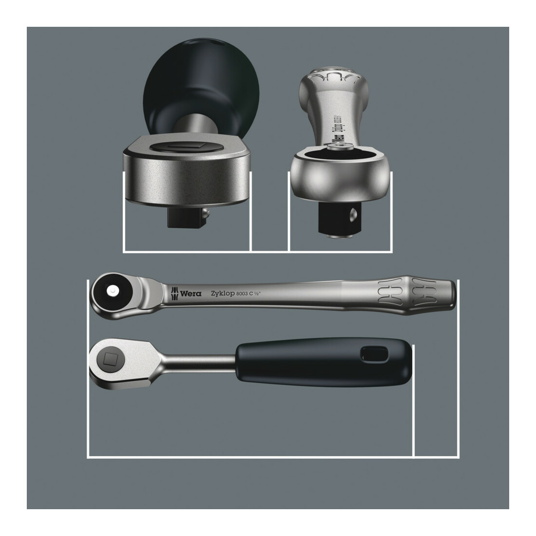 WERA Coffret de douilles, carré 3/8 pouce 29 pièces P