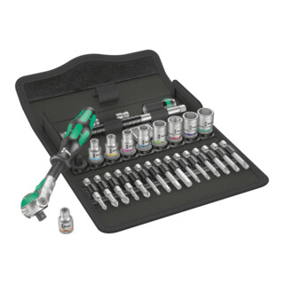 Wera Cricchetto in set 8100 SA 9 Zyklop Speed, attacco 1/4", in pollici, 28pz.