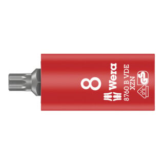 Wera Douille à embout 8760 B VDE XZN Zyklop 3/8" pour vis à empreinte étoile interne 59 mm