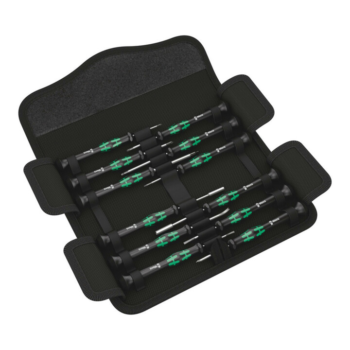 WERA Elektronik-Schraubendreher-Sortiment Kraftform-Micro, Anzahl Schraubendreher: 12