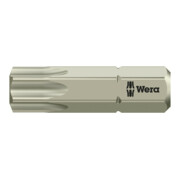 WERA Embout, 1/4 pouce, pour Torx Acier inoxydable «Stainless» TX40