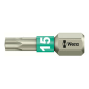 WERA Embout, 1/4 pouce, pour TX Acier inoxydable «Stainless» TX15