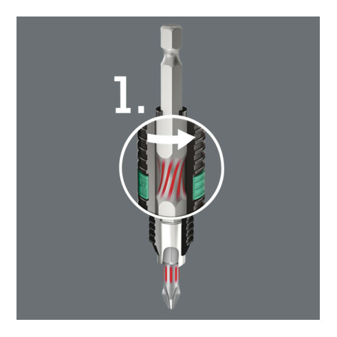 Wera Embout BiTorsion 1/4" DIN 3126 C6,3 PH1x25mm