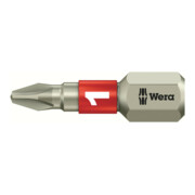 WERA Embout pour Phillips, 1/4″ Acier inoxydable «Stainless» 1/25 mm