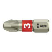 WERA Embout pour Phillips, 1/4″ Acier inoxydable «Stainless» 3/25 mm