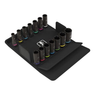 Wera Jeu de clés à douille 3/8" 14 pièces long Kraft-