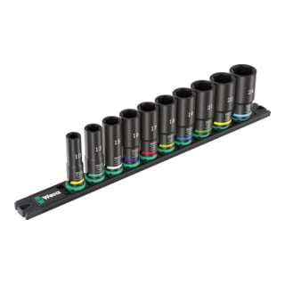 Wera Jeu de clés à douille 3/8" long 10 pièces Kraft-