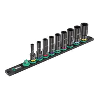 Wera Jeu de clés à douille impérial 3/8" 9 pièces longues