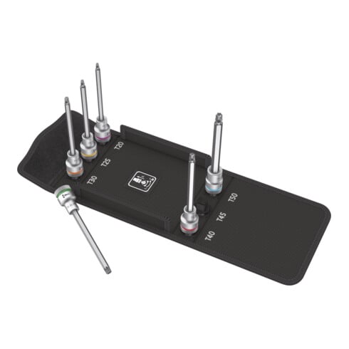 Wera Jeu de douilles tournevis pour TX, carré 1/2 pouce 6 pièces, longues