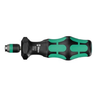 WERA Kraftform-Schraubendreherhalter Turbo für 1/4 Zoll Bits C 6,3 und E 6,3 mit Schnellwechselfutter, Sechskant-Aufnahme: 6,3