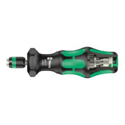 WERA Kraftform-Schraubendreherhalter Turbo für 1/4 Zoll Bits C 6,3 und E 6,3 mit Schnellwechselfutter, Sechskant-Aufnahme: 6,3