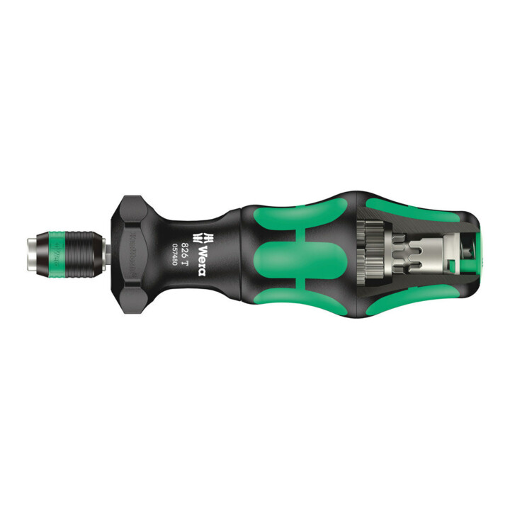 WERA Kraftform-schroevendraaierhouder Turbo voor 1/4 inch bits C 6,3 en E 6,3 met snelwisselhouder, Zeskantopname: 6,3