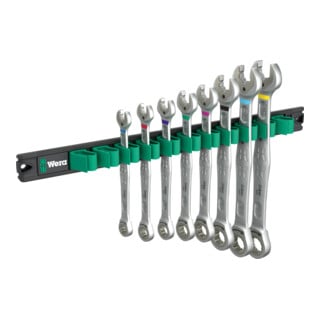 Wera Magnetleiste 9632 Maul-Ringratschenschlüssel-Satz 6000 Joker Imperial 1, 8-teilig