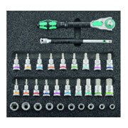 Wera Module d'outil 1/3 Clé à douille 1/2" Zyklop avec fonction de maintien